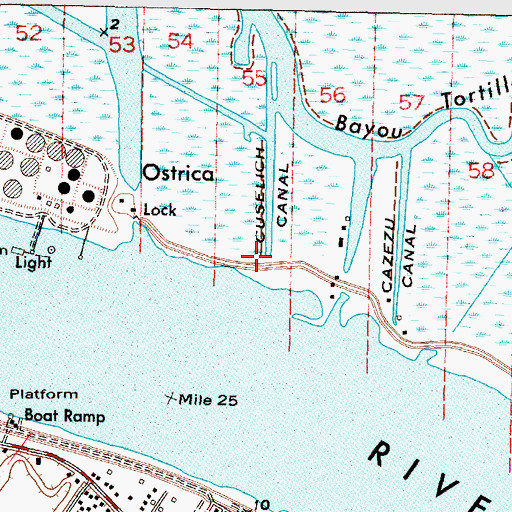 Topographic Map of Quarantine (historical), LA