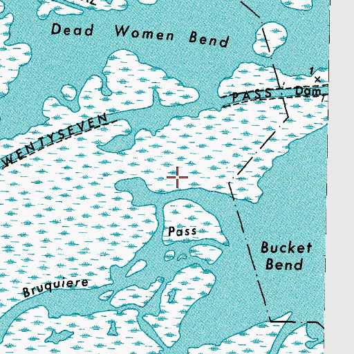 Topographic Map of Raphael Pass Gas Field, LA