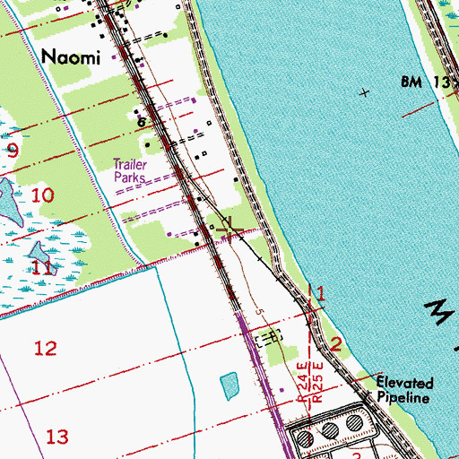 Topographic Map of Reussite, LA