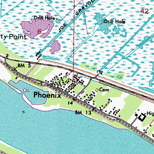 Topographic Map of Saint John Church, LA