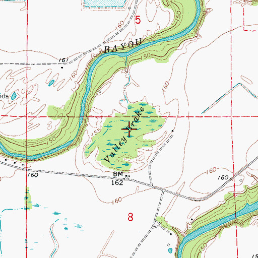 Topographic Map of Valley Brake, AR