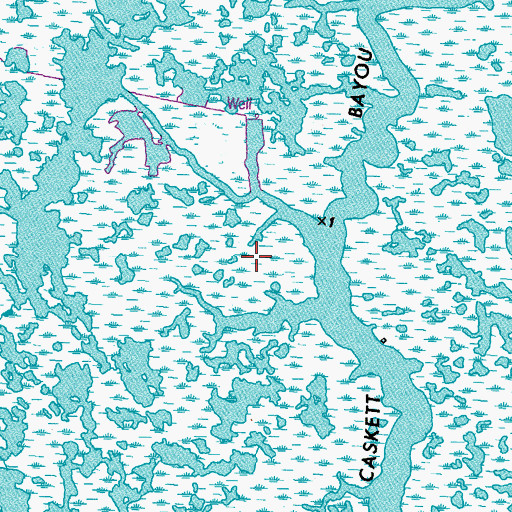 Topographic Map of Spanish Lake Gas Field, LA