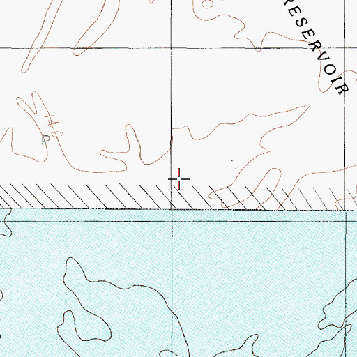 Topographic Map of Toledo Bend Reservoir, TX