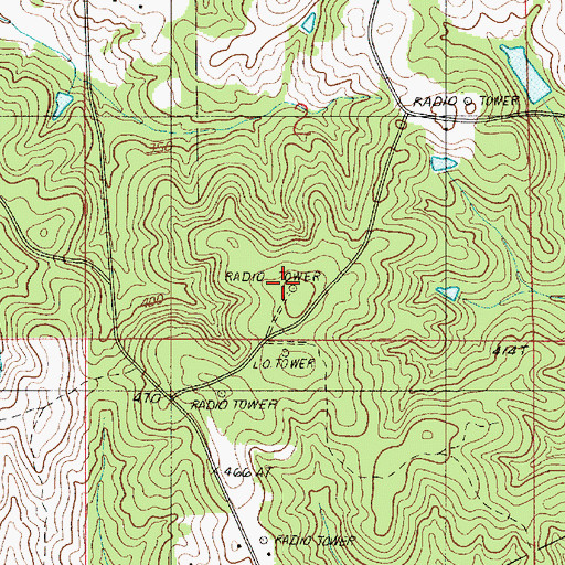 Topographic Map of Athens Lookout Tower, LA