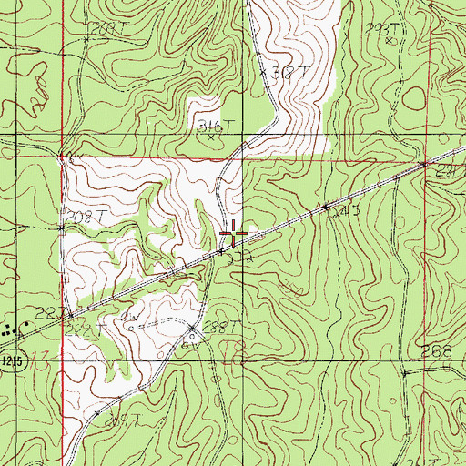 Topographic Map of Blue Lake Lookout Tower, LA