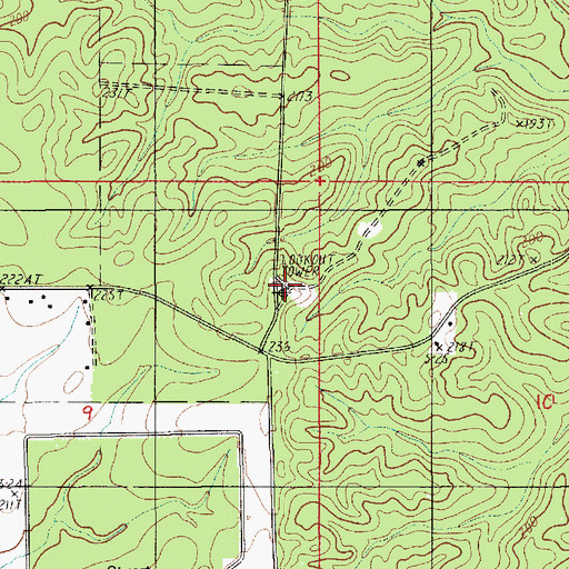 Topographic Map of Catahoula Lookout Tower, LA