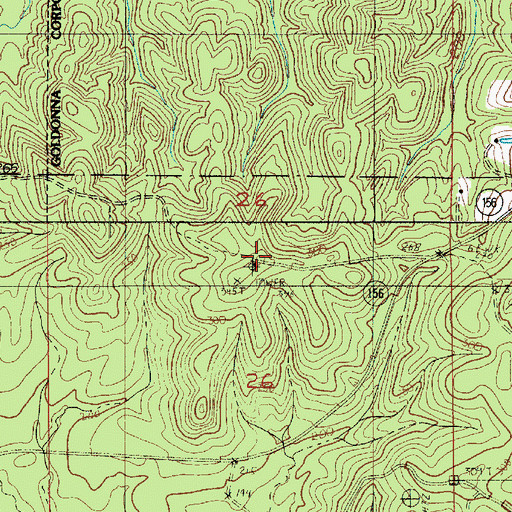 Topographic Map of Goldonna Lookout Tower, LA