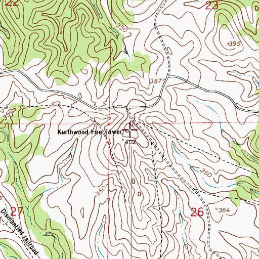 Topographic Map of Kurthwood Fire Tower, LA