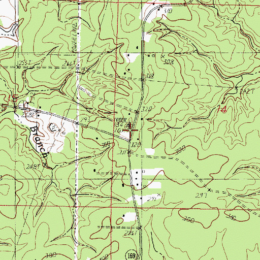 Topographic Map of Longwood Lookout Tower, LA