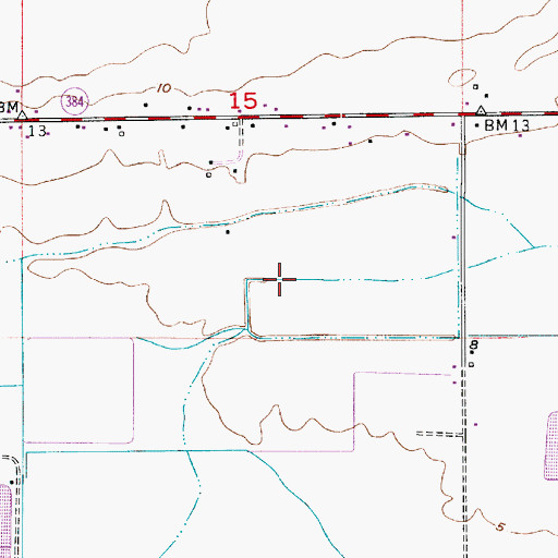 Topographic Map of Grand Lake Ward Four, LA