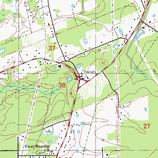 Topographic Map of The Y, LA