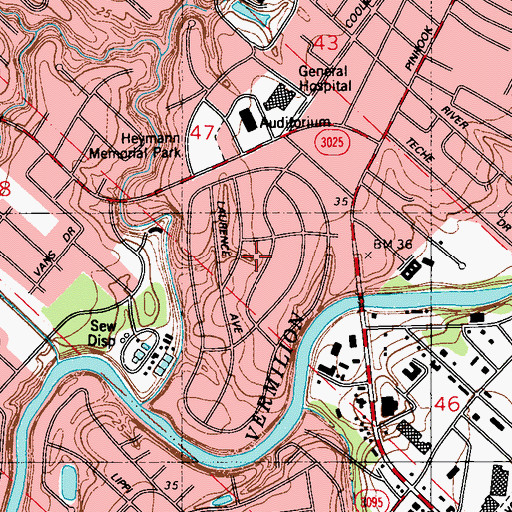 Topographic Map of Bendel Gardens, LA