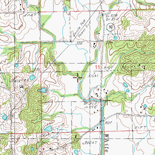 Topographic Map of Vancel Creek, AR