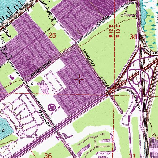 Topographic Map of Kingswood, LA