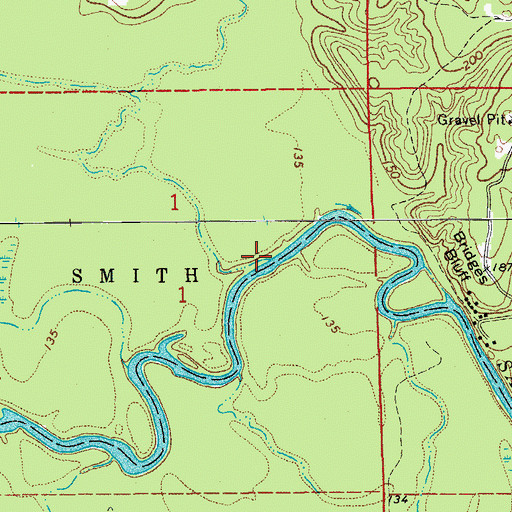 Topographic Map of Varnell Creek, AR