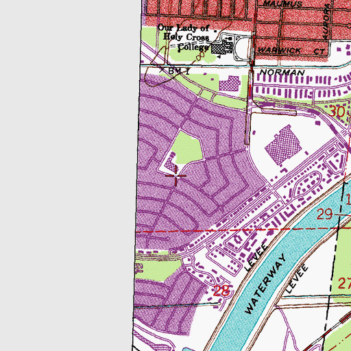 Topographic Map of Tall Timbers, LA