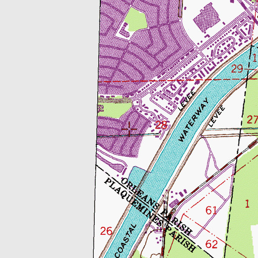 Topographic Map of Timber Grove, LA