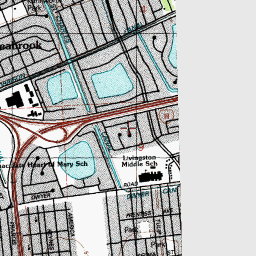 Topographic Map of West Lake, LA
