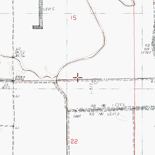 Topographic Map of Palmetto Ridge, LA