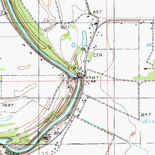 Topographic Map of Scotts Ferry (historical), LA