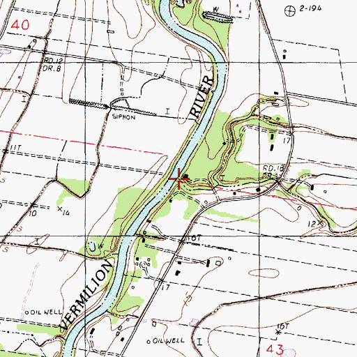 Topographic Map of Long Pointe Couley, LA