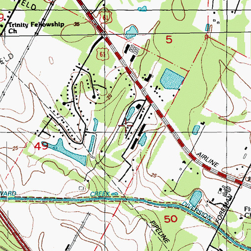 Topographic Map of Castille, LA