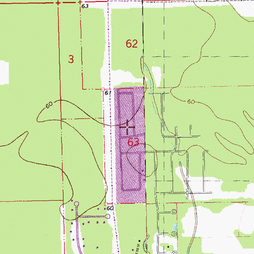 Topographic Map of Cedar Mill Run, LA