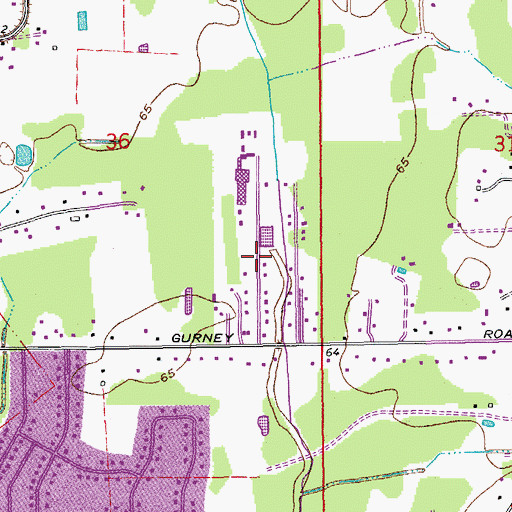 Topographic Map of Centerra, LA