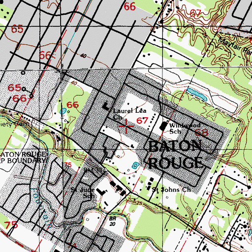 Topographic Map of Chatsworth Acres, LA