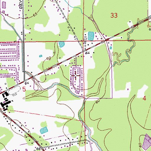Topographic Map of Cimmaron, LA
