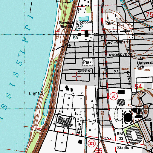 Topographic Map of College Park, LA