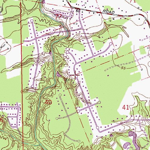 Topographic Map of Comite Hills, LA