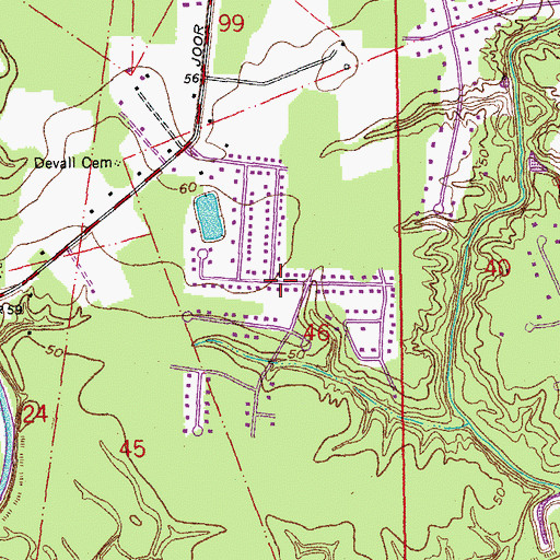 Topographic Map of Comite Hills West, LA