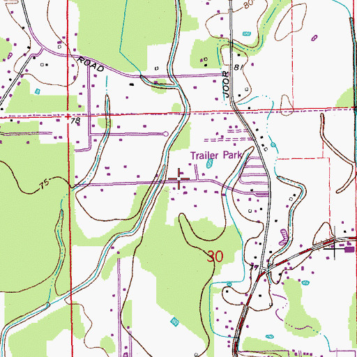 Topographic Map of Country Estate Acres, LA