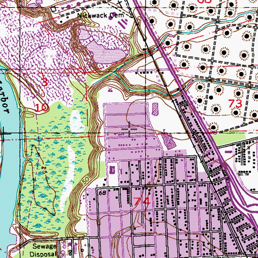 Topographic Map of Crestworth, LA