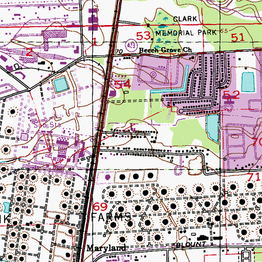 Topographic Map of Cunnard Place, LA