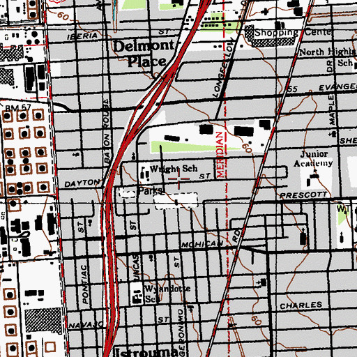 Topographic Map of Dayton, LA