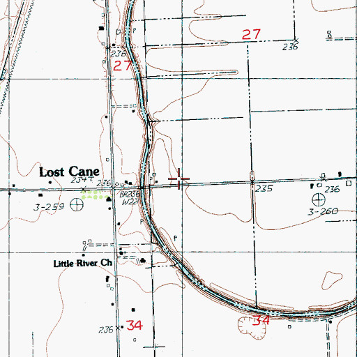 Topographic Map of Vegch Plantation, AR