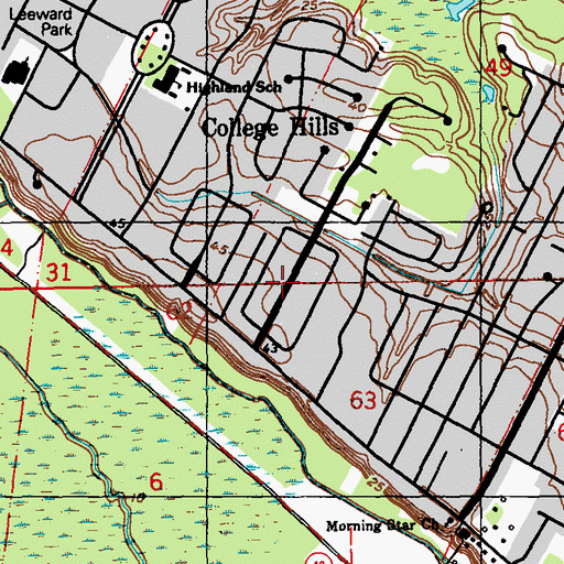 Topographic Map of Dent Terrace, LA