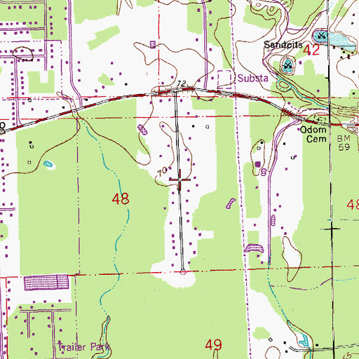 Topographic Map of El Ranchito, LA