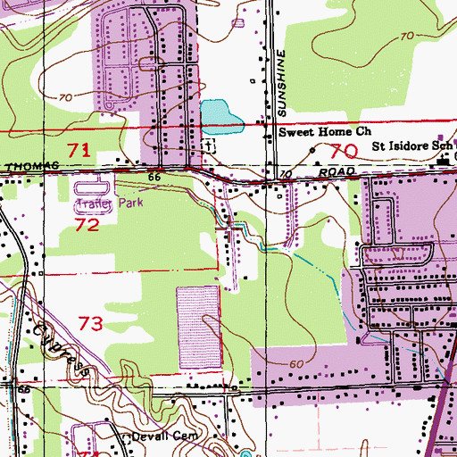 Topographic Map of Engleswood, LA