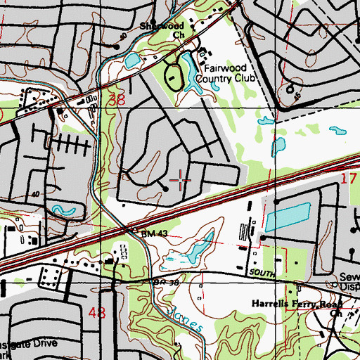 Topographic Map of Fairmont, LA