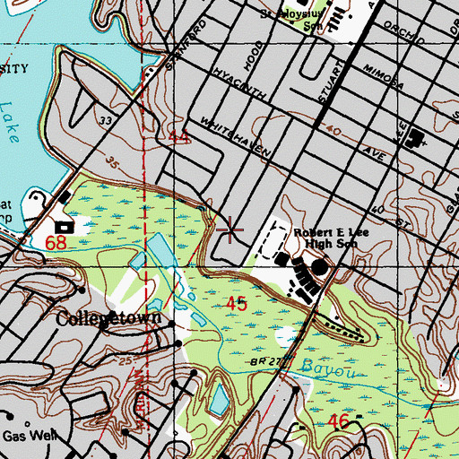 Topographic Map of Floyd Place, LA