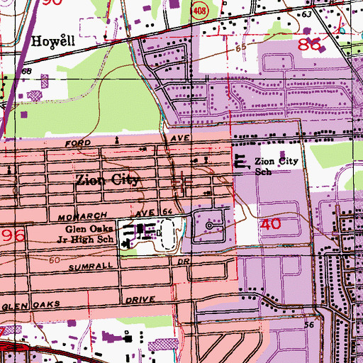 Topographic Map of Fortune, LA