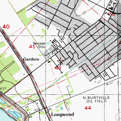 Topographic Map of Gardere Place, LA