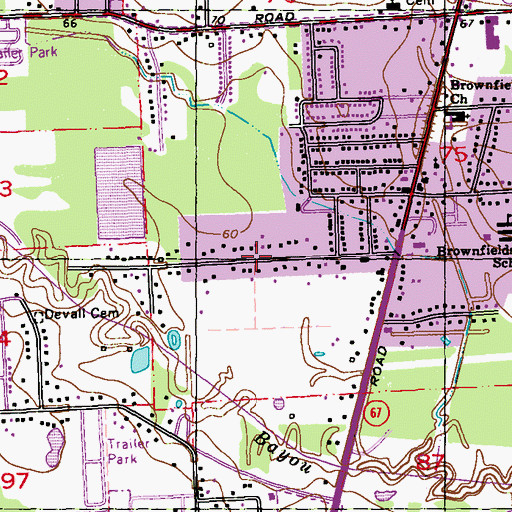 Topographic Map of Gibbens Place, LA