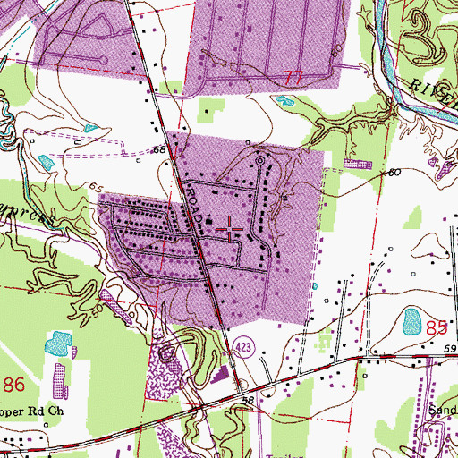 Topographic Map of Green Acres, LA