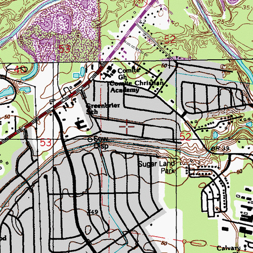 Topographic Map of Greenwell Forest, LA