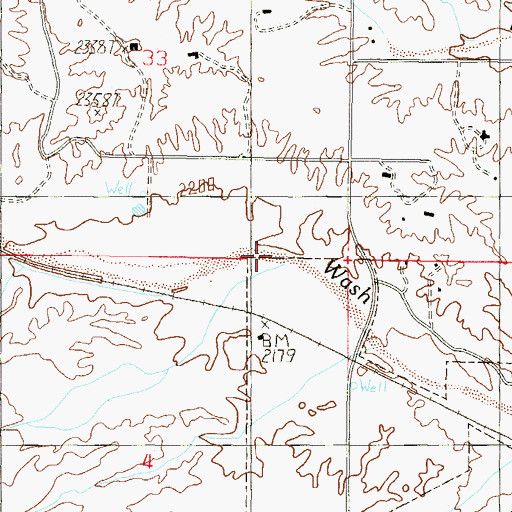 Topographic Map of Hartman Wash, AZ