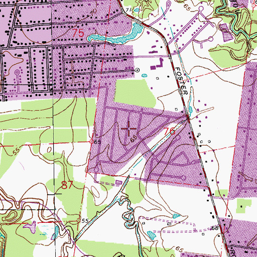 Topographic Map of Greenwood Estates, LA